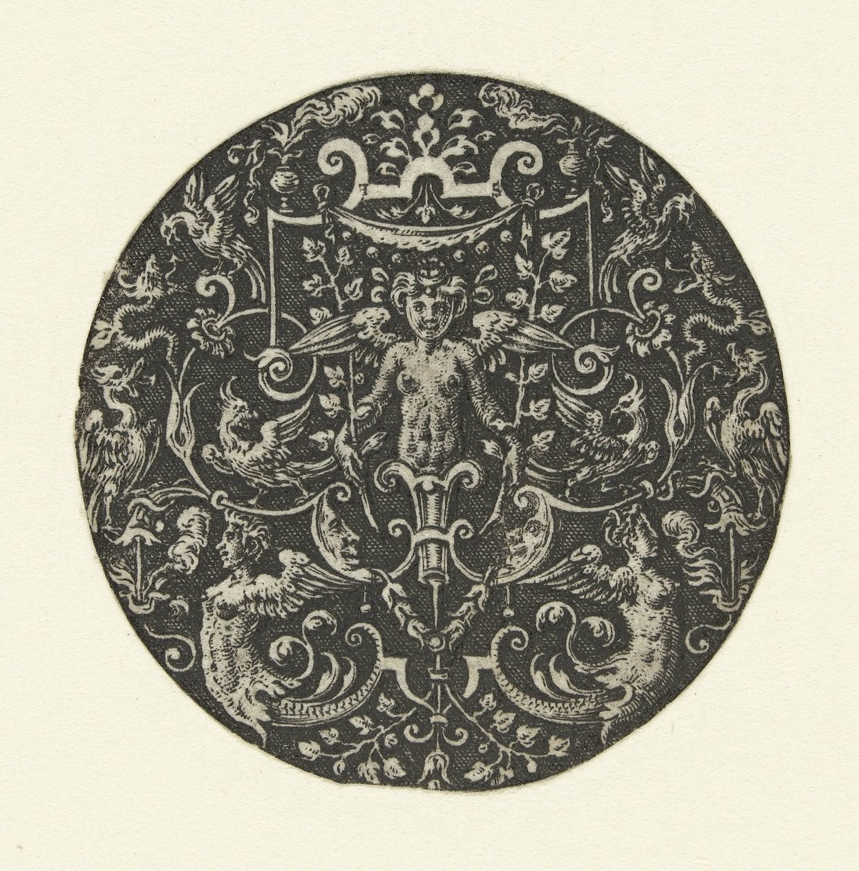 Geflügelte Frau von Etienne Delaune