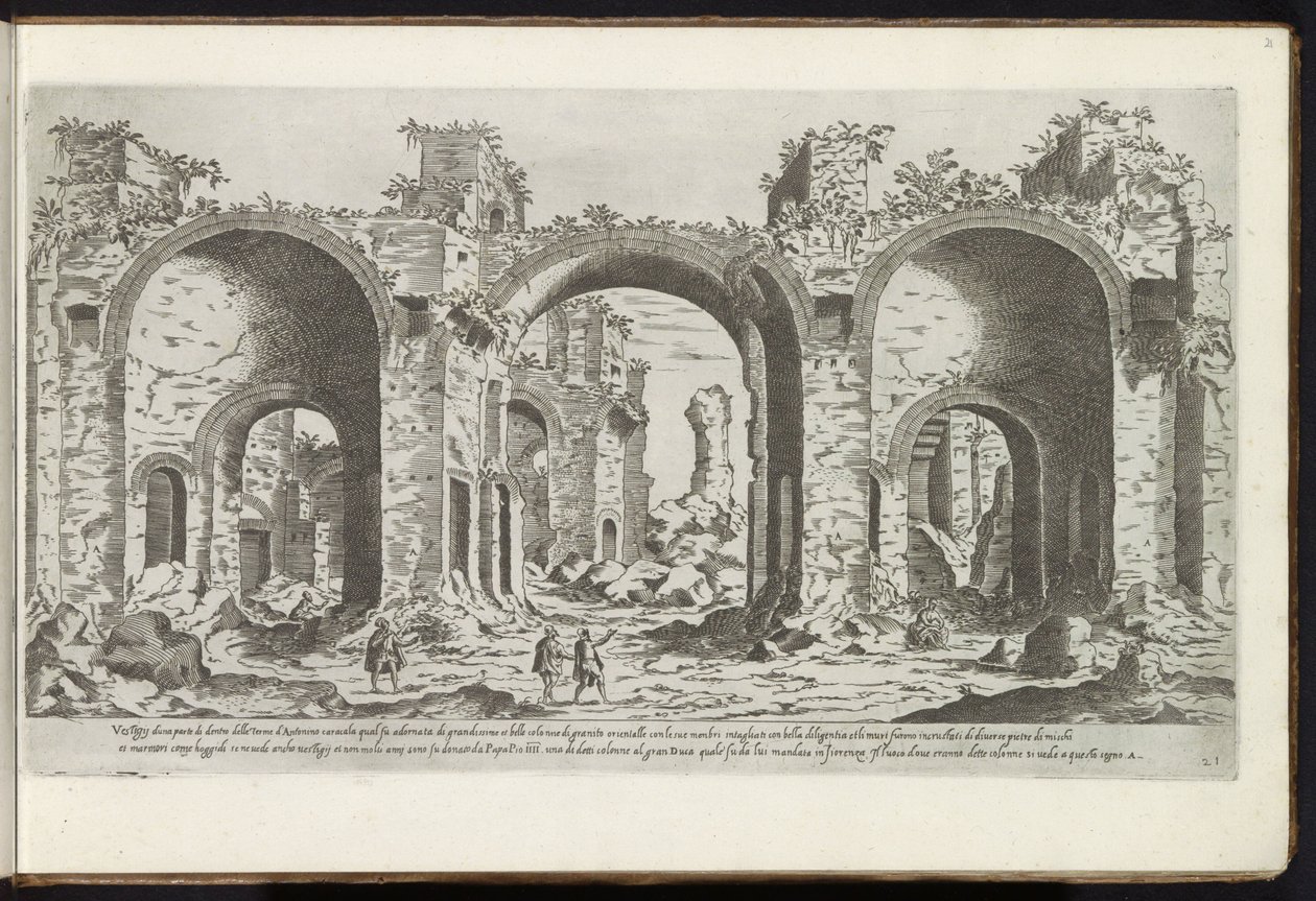 Ruinen der Caracalla-Thermen in Rom von Etienne Duperac