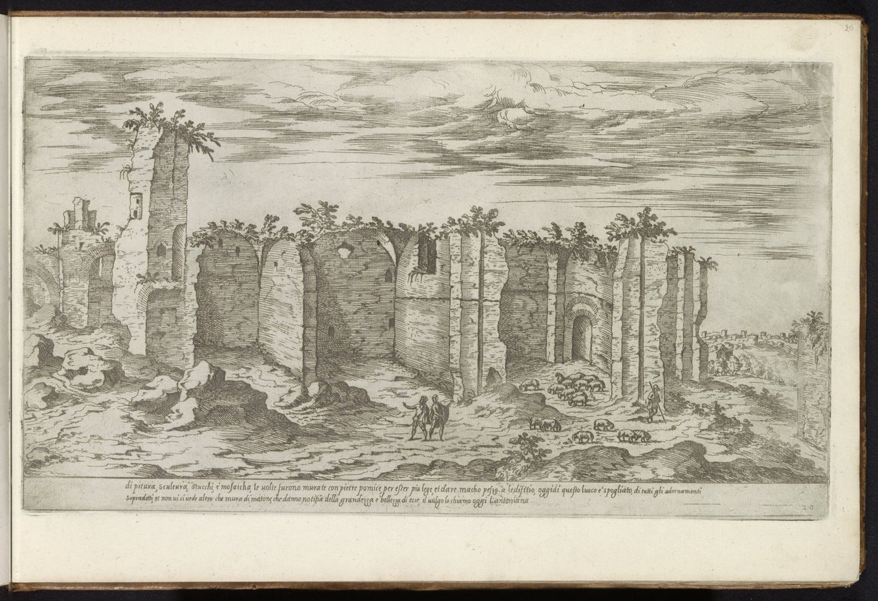 Ruinen der Caracalla-Thermen in Rom von Etienne Duperac