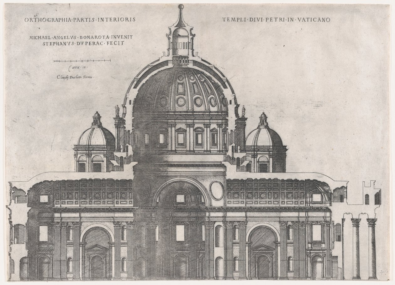 Speculum Romanae Magnificentiae: St. Peter, 16. Jahrhundert von Etienne Duperac