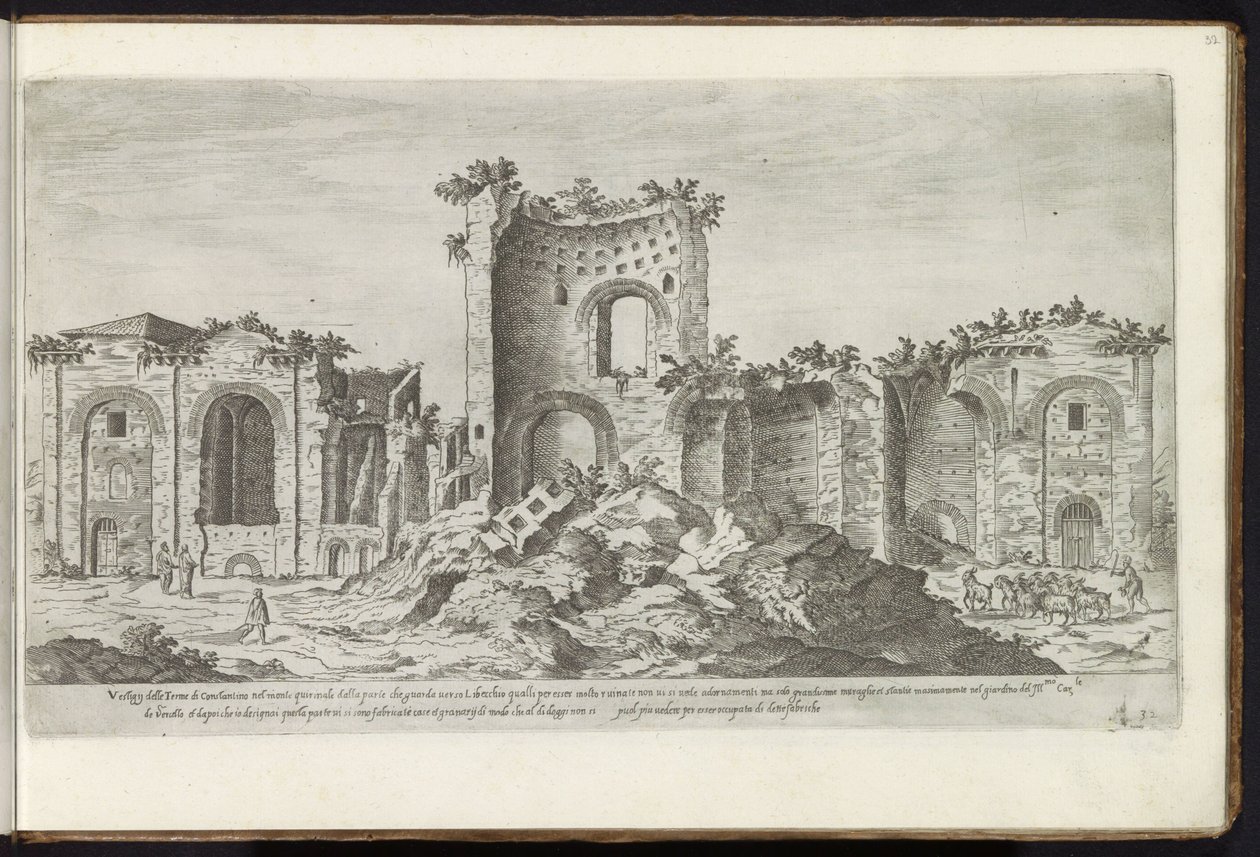 Thermen des Konstantin in Rom (Bouwwerken uit de oudheid) von Etienne Duperac