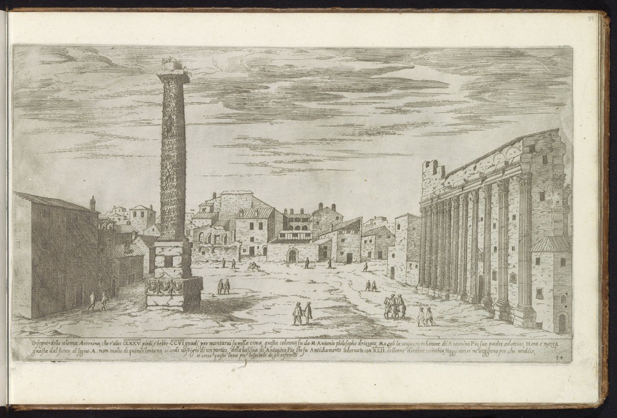 Säule des Antoninus Pius in Rom von Etienne Duperac