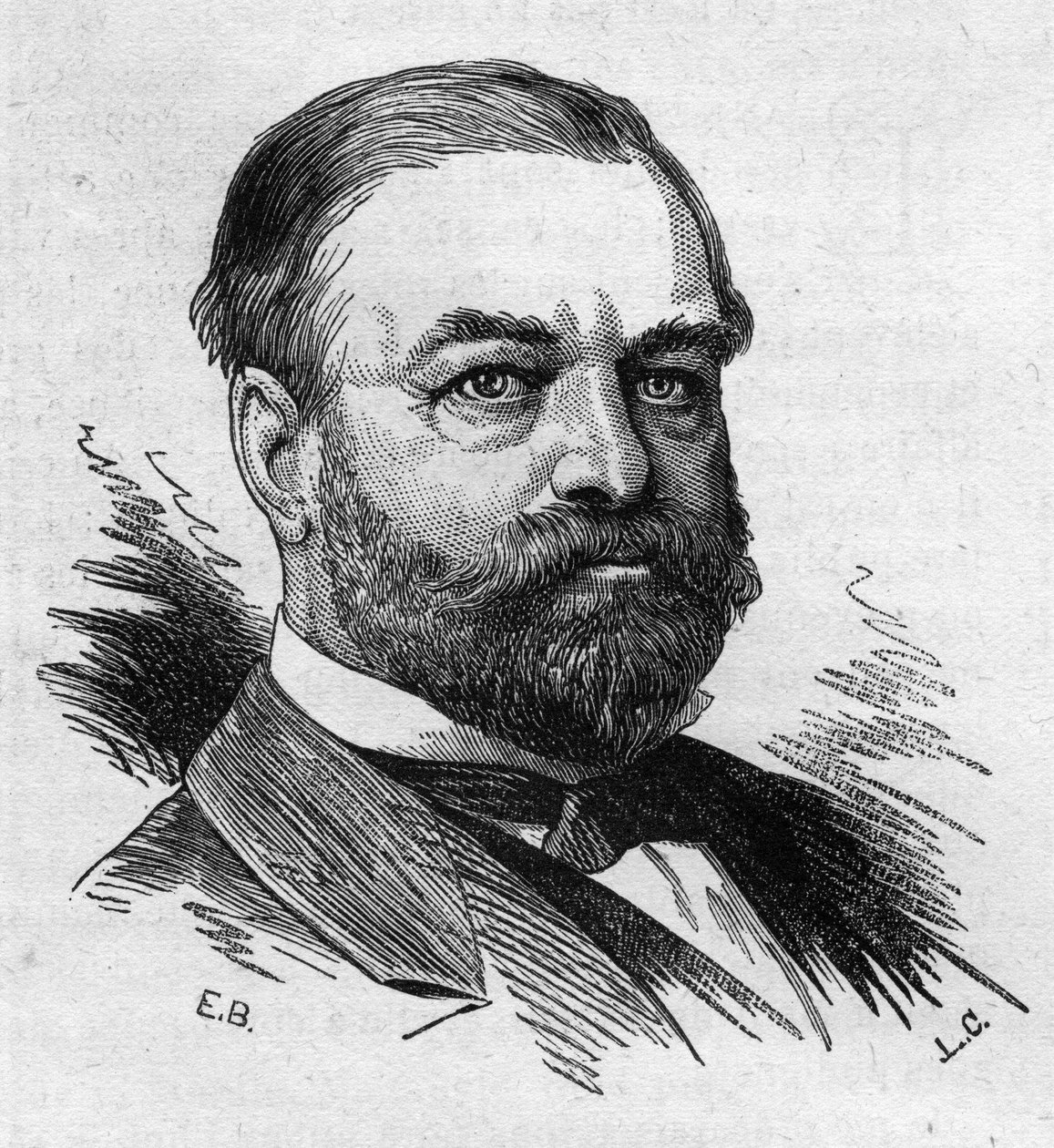 Porträt von Adolphe Cochery, französischer Politiker. Gravur von Bocour in „Le Monde Illustré“ Nr. 1287 vom 26. November von Etienne Gabriel Bocourt