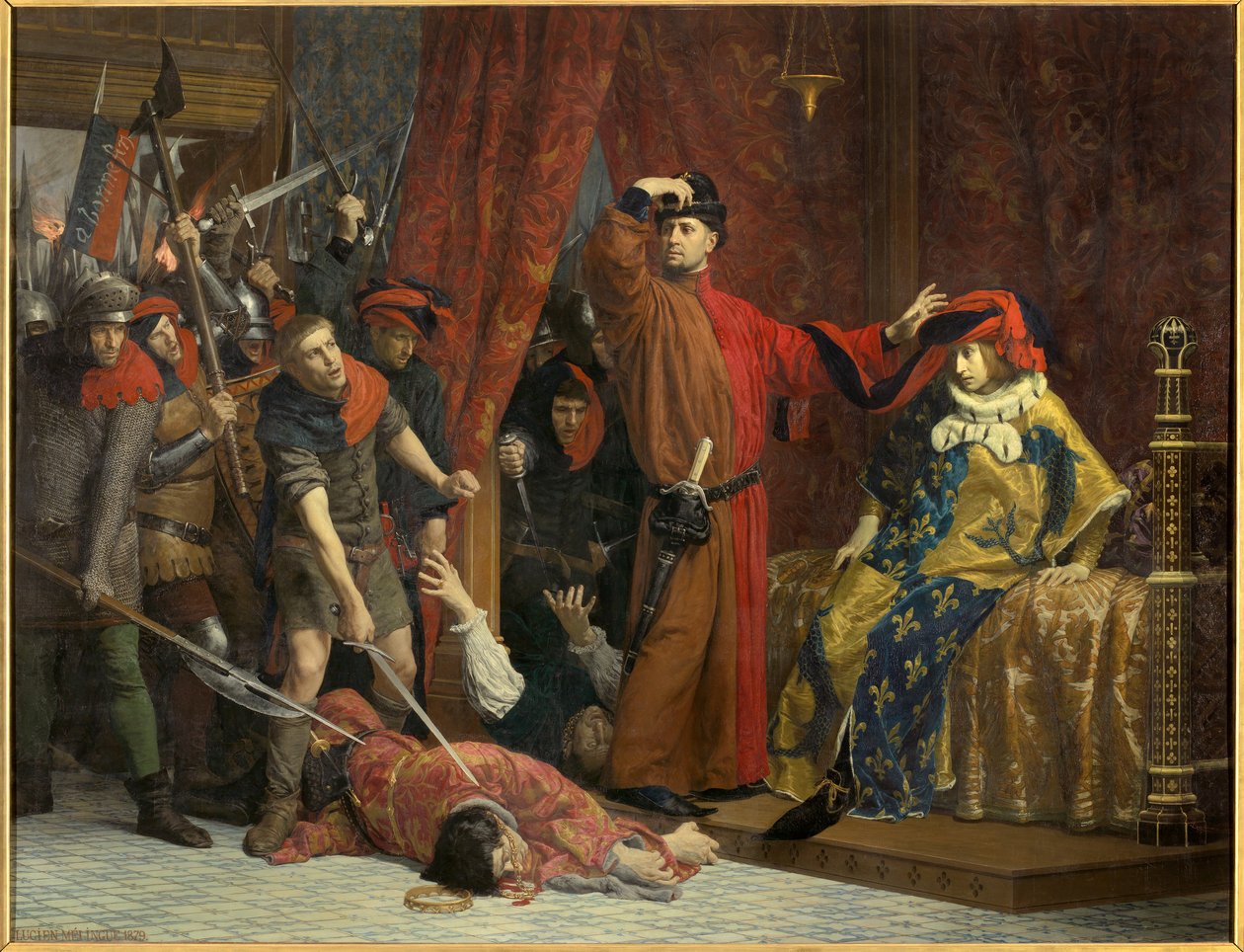 Étienne Marcel und der Delfin Karl am 22. Februar 1358 von Etienne Lucien Melingue