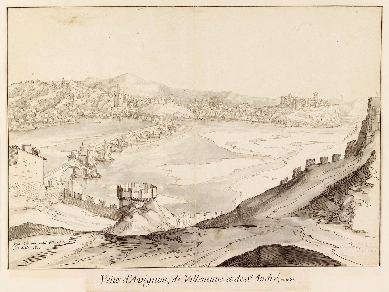 Martellage 1608 Pont Saint Benezet von Etienne Martellange
