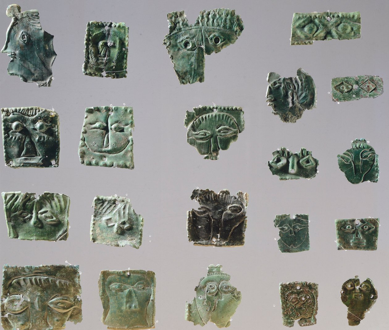 Ex-voto in Bronzeplatte, Augen darstellend. Artefakte aus dem Heiligtum von Reithia Este (Venetien). Etruskische Zivilisation, 5.-4. Jahrhundert v. Chr. von Etruscan
