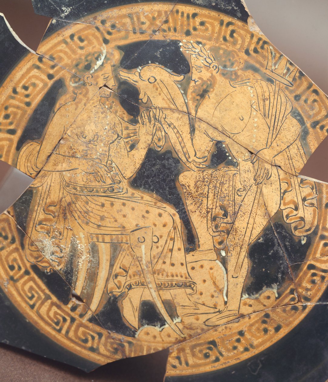 Poseidon und Amphitrite. Rotfigurige Keramik aus Civita Castellana (Latium). Etruskische Zivilisation, 4. Jahrhundert v. Chr. von Etruscan
