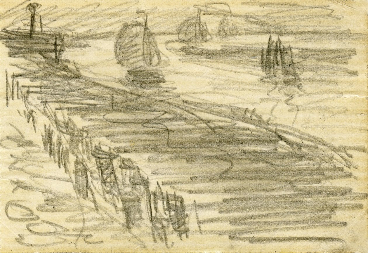 Segelschiffe auf der Schelde von Eugeen van Mieghem