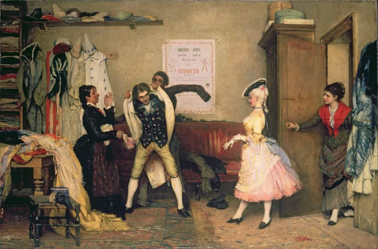 Ankleiden für den Maskenball von Eugen von Blaas