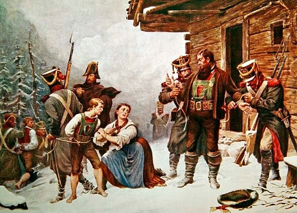 Gefangennahme von Andreas Hofer am 19. Januar von Eugen von (after) Blaas