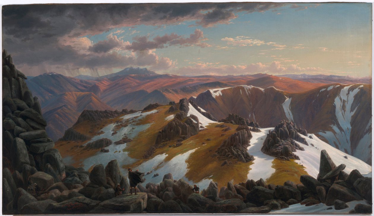 Nordostblick vom nördlichen Gipfel des Mount Kosciusko von Eugen von Guerard