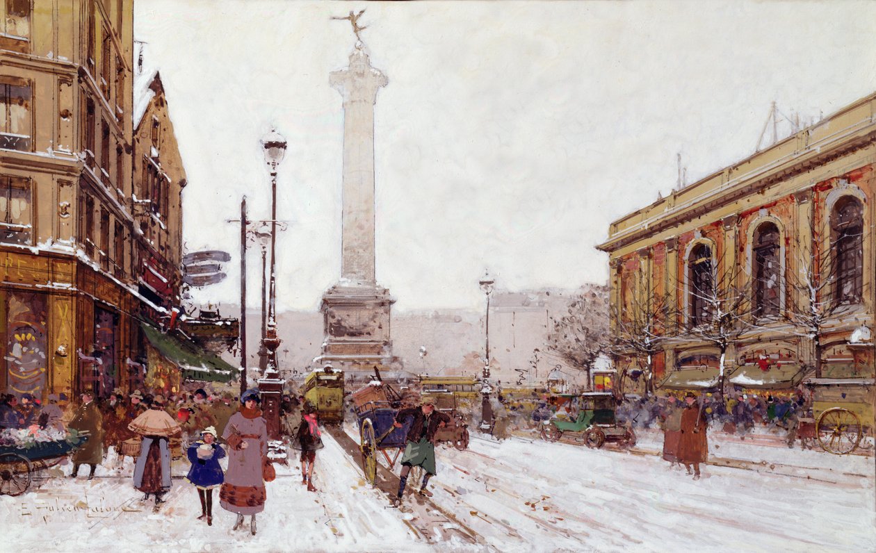 Place de la Bastille von Eugene Galien Laloue