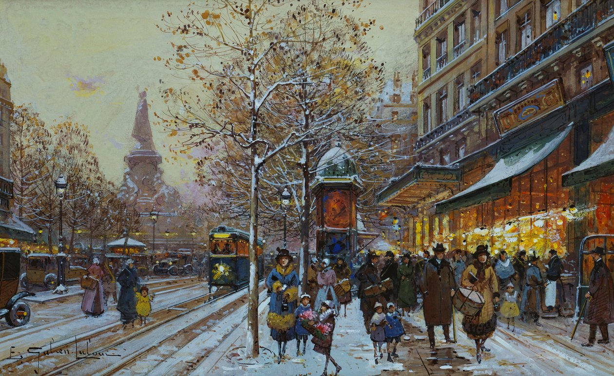 Place de la République, Paris von Eugene Galien Laloue
