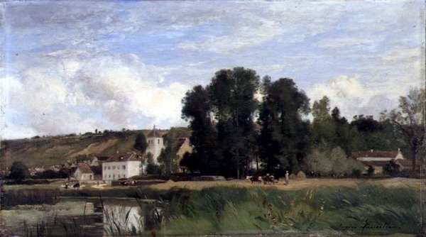 Am Ufer der Seine bei Levy von Eugene Antoine Samuel Lavieille