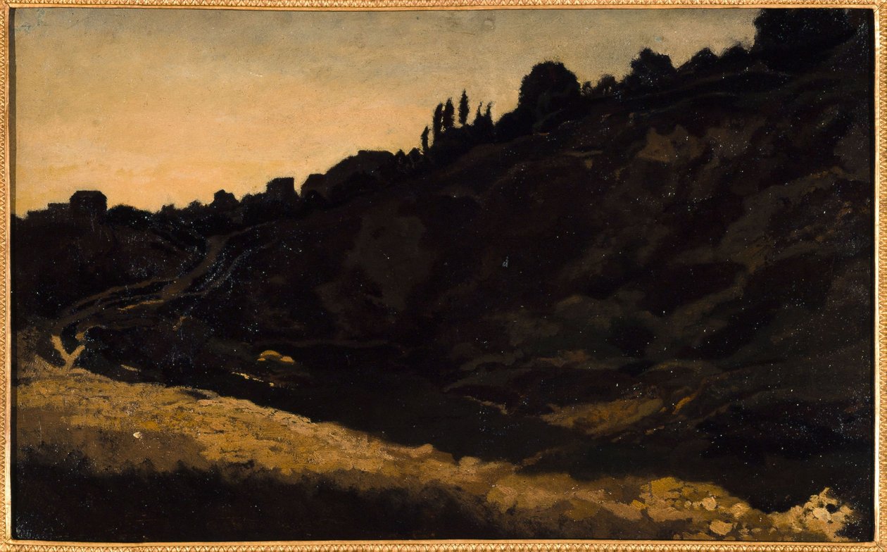 Blick auf Montmartre, um 1848 von Eugene Antoine Samuel Lavieille