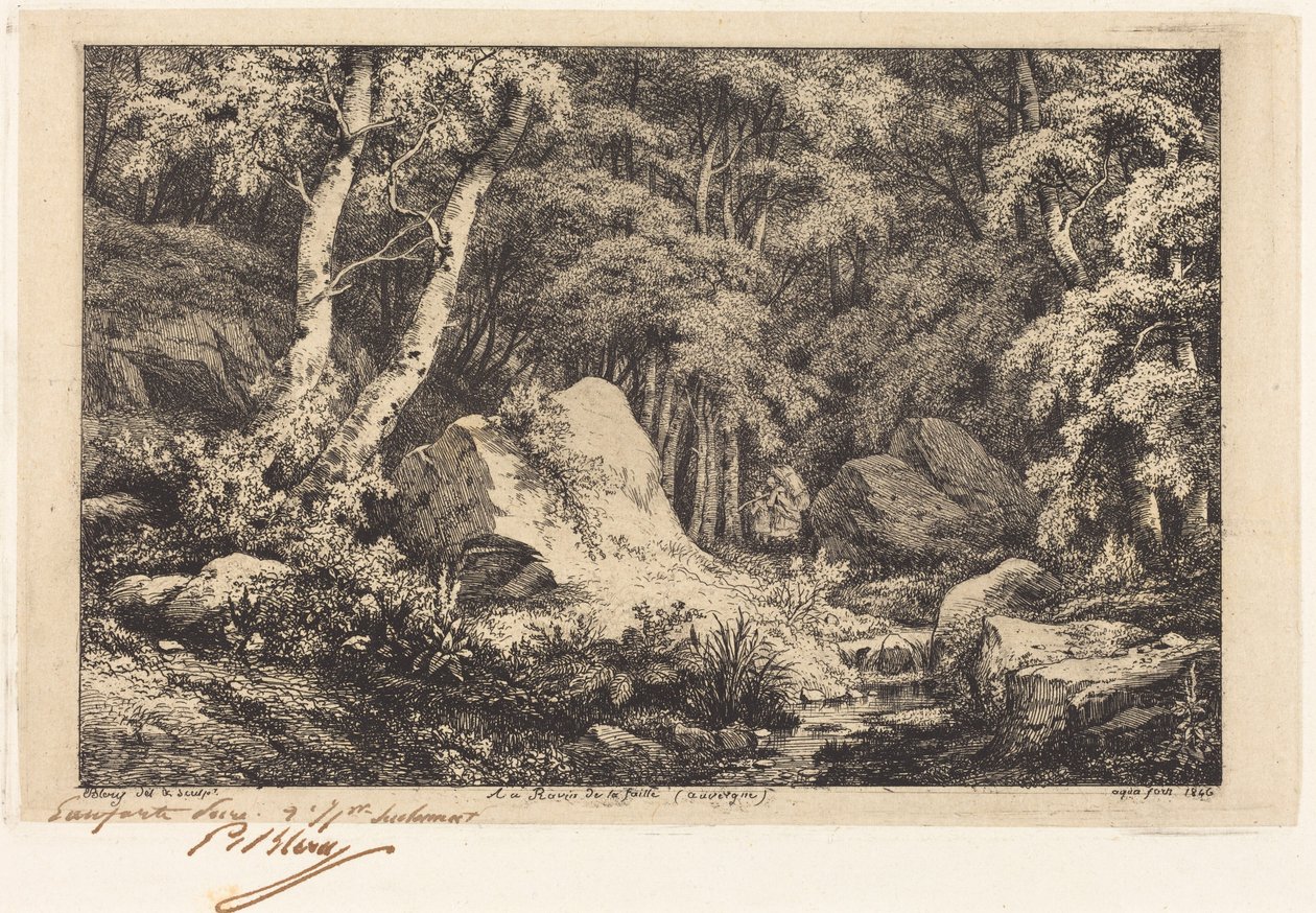 An der Verwerfungsschlucht, Auvergne von Eugene Bléry