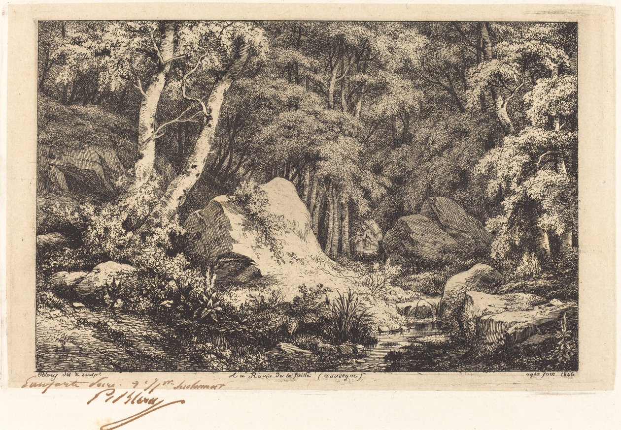 Au ravin de la faille, Auvergne, 1846 von Eugene Bléry