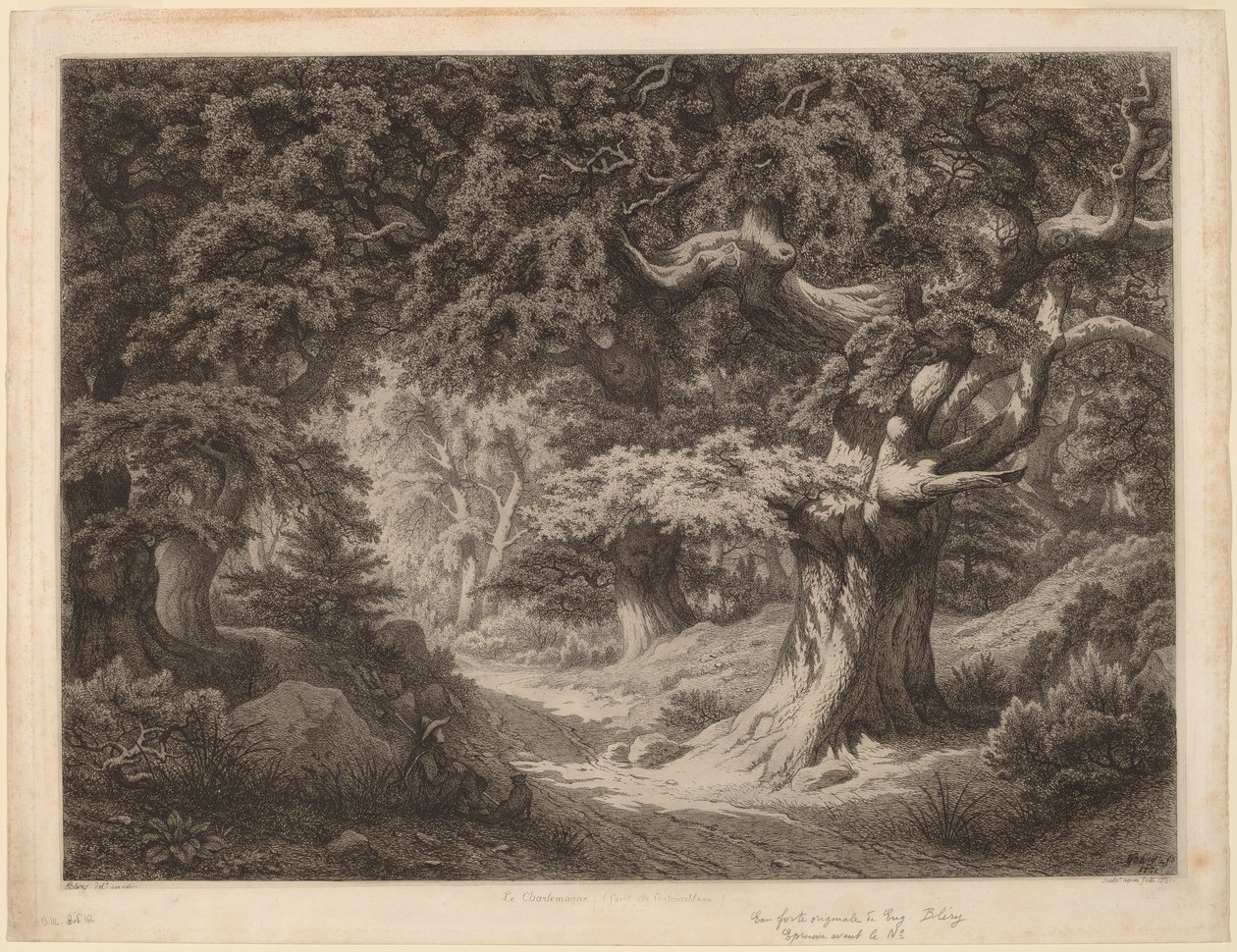 Le Charlemagne, Wald von Fontainebleau, 1861 von Eugene Bléry