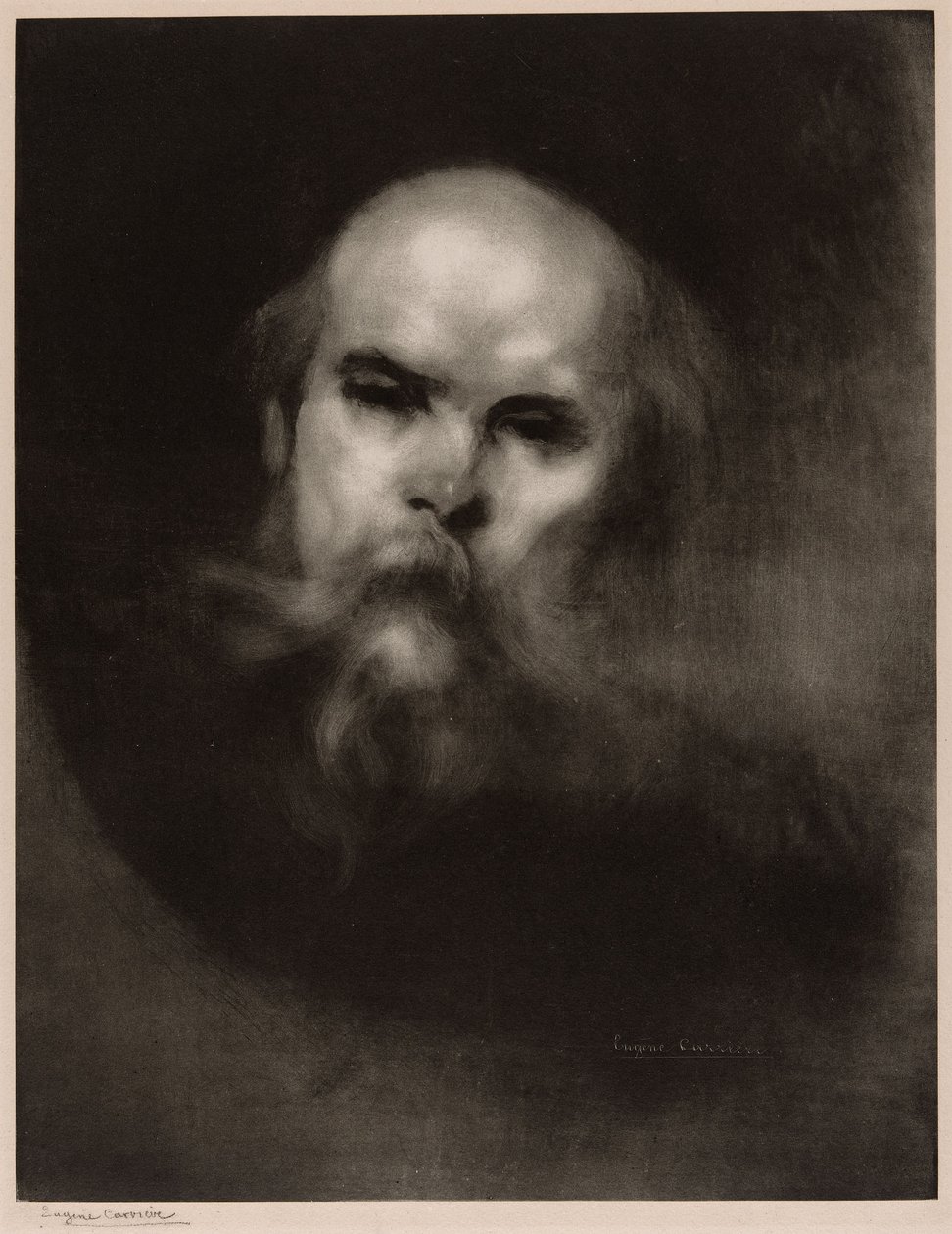 Porträt von Paul Verlaine von Eugène Carrière