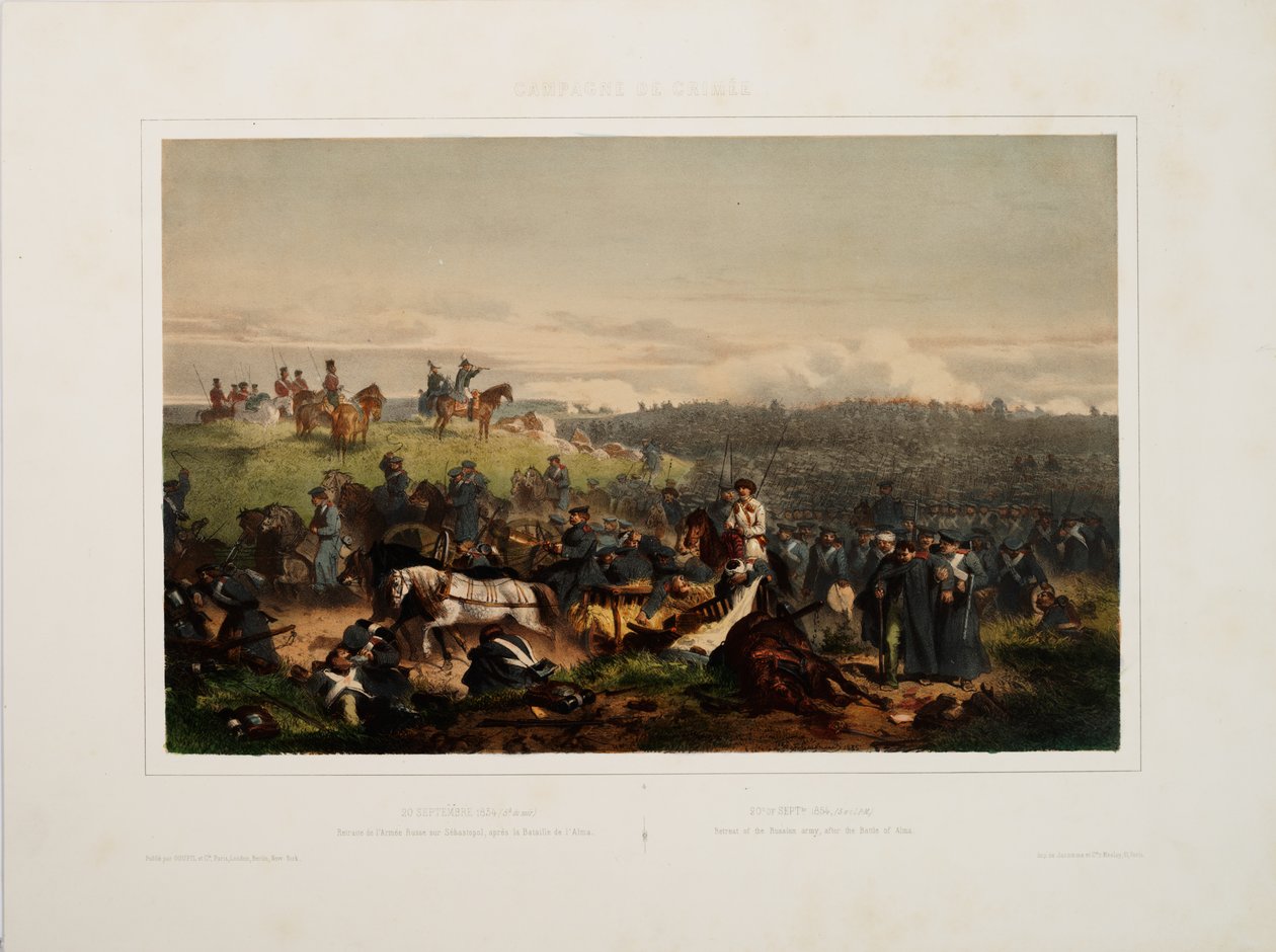 20. September 1854. Rückzug der russischen Armee nach der Schlacht an der Alma, 1855 von Eugene Charles Francois Guerard