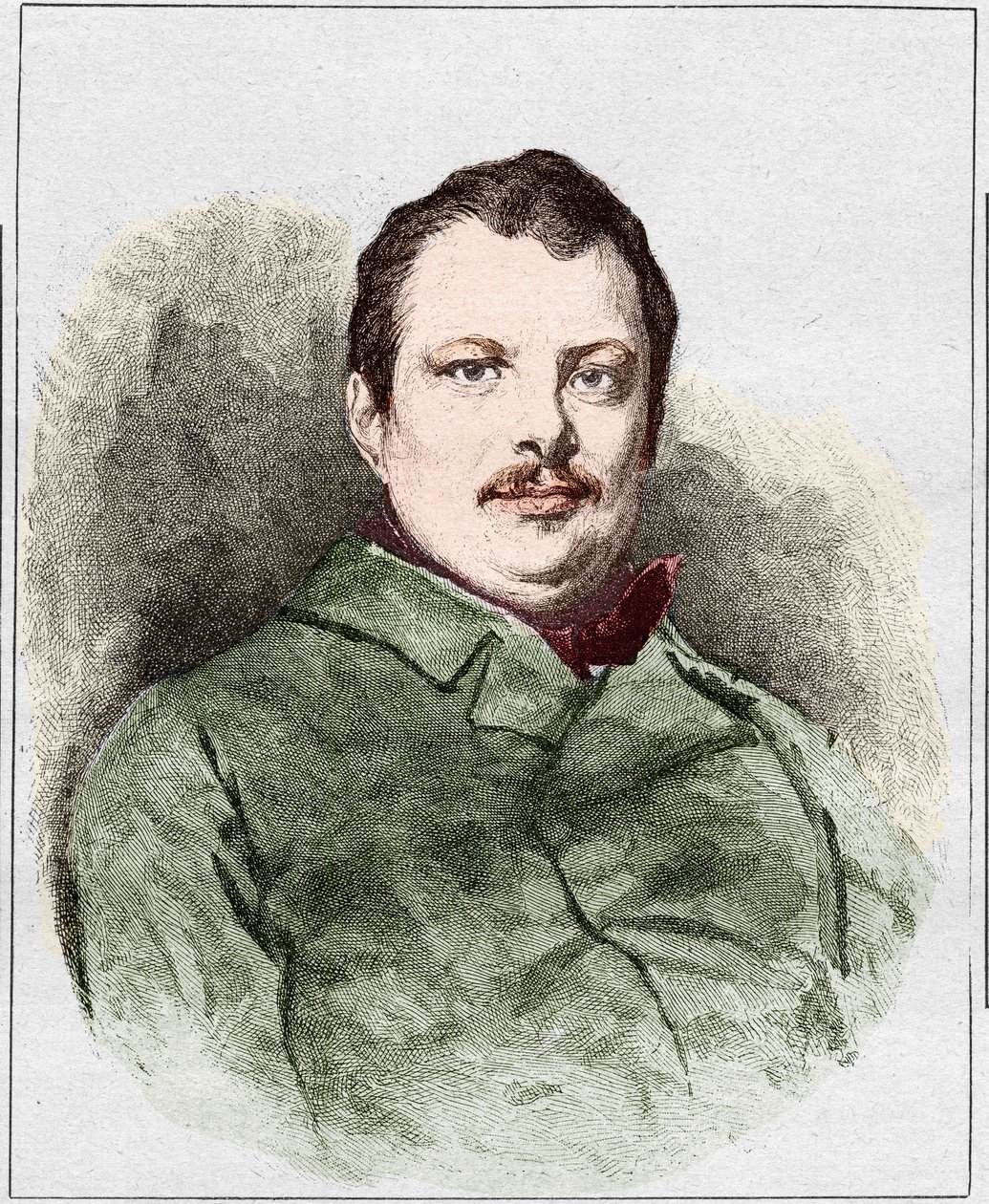 Porträt von Honoré Balzac im Jahr 1830 (1799 - 1850), französischer Schriftsteller. Gravur von Eugene Chiquet. von Eugene Chiquet