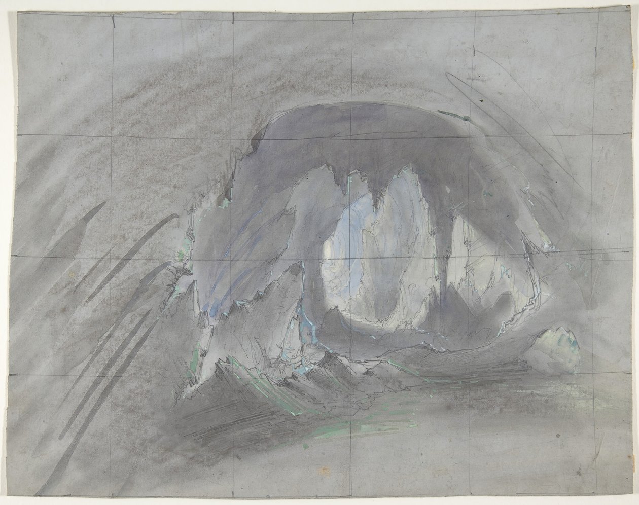 Entwurf für ein Bühnenbild an der Opéra, Paris, 1828-90 von Eugene Ciceri