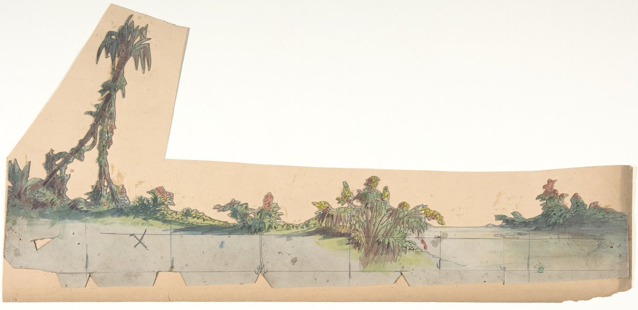 Entwurf für ein Bühnenbild an der Opéra, Paris, 1828-1890 von Eugene Ciceri