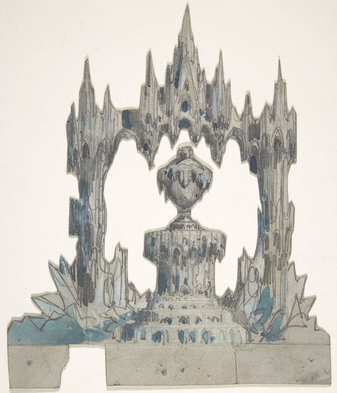 Entwurf für ein Bühnenbild an der Opéra, Paris, 1830-90 von Eugene Ciceri