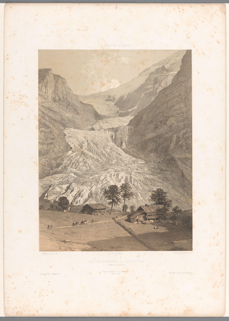Blick auf den oberen Grindelwaldgletscher von Eugene Ciceri