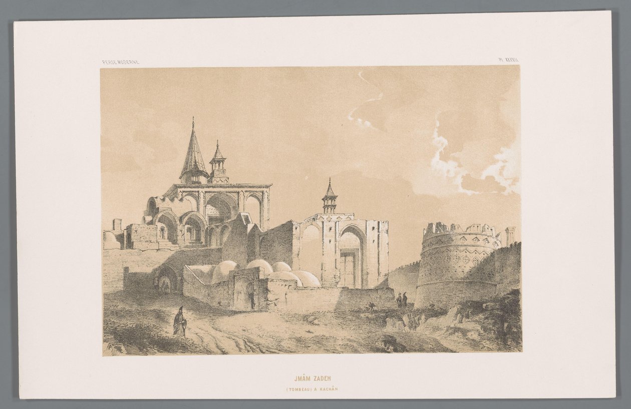 Imamzadeh-Grabmal bei Kashan von Eugene Flandin