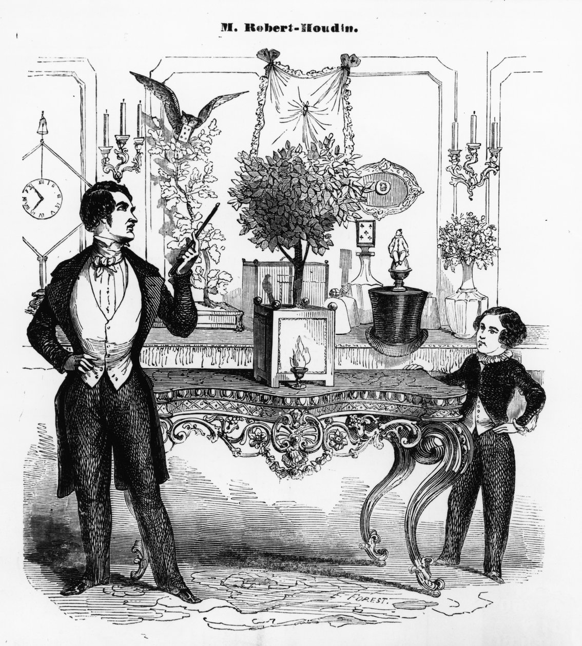 Jean Eugene Robert-Houdin erklärt ein mechanisches Spielzeug von Eugene Hippolyte Forest