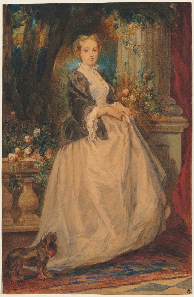 Porträt von Madame Thomas geb. Camille Boucher von Eugene Isabey
