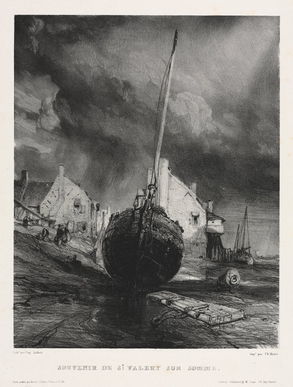 Sechs Marinesoldaten: Souvenir de Saint Valéry sur Somme von Eugene Isabey