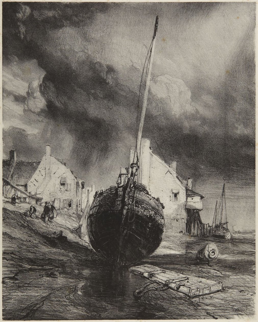Erinnerung an St. Valery sur Somme von Eugene Isabey