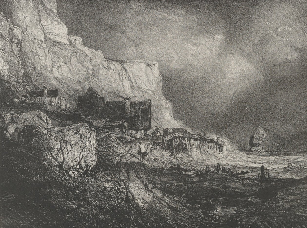 Die Umgebung von Dieppe, 1833 von Eugene Isabey