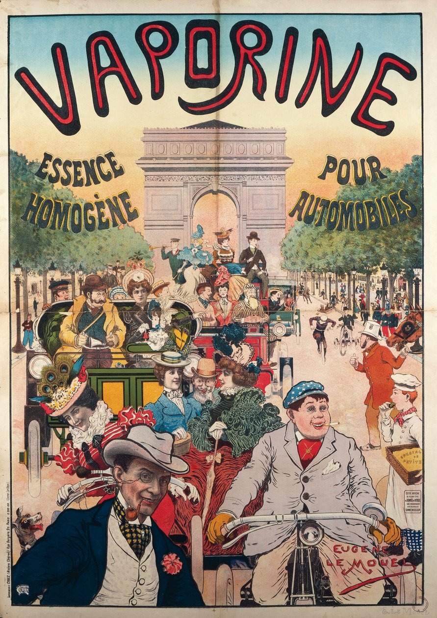 Vaporine Essence Homogene pour Automobiles, Illustration von Eugene Le Mouel von Eugene Le Mouel