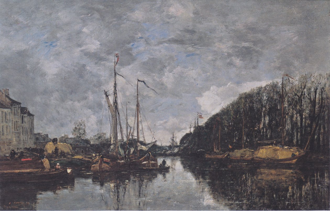 Kanal an der Allée Verte in Brüssel von Eugene Louis Boudin