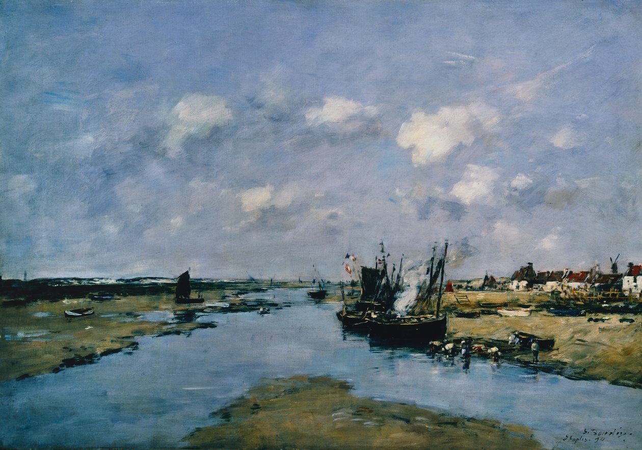La Canche bei Ebbe, Etaples von Eugene Louis Boudin