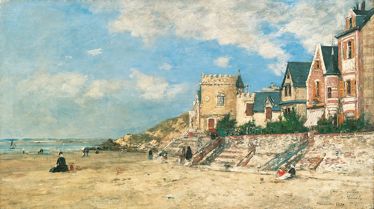 Malakoff-Turm und die Küste bei Trouville, 1877 von Eugene Louis Boudin