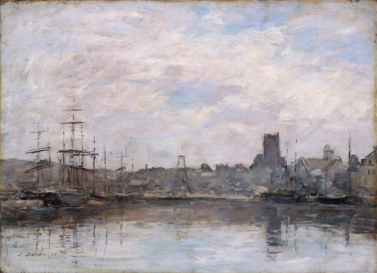 Septembermorgen: Hafen von Fécamp von Eugene Louis Boudin