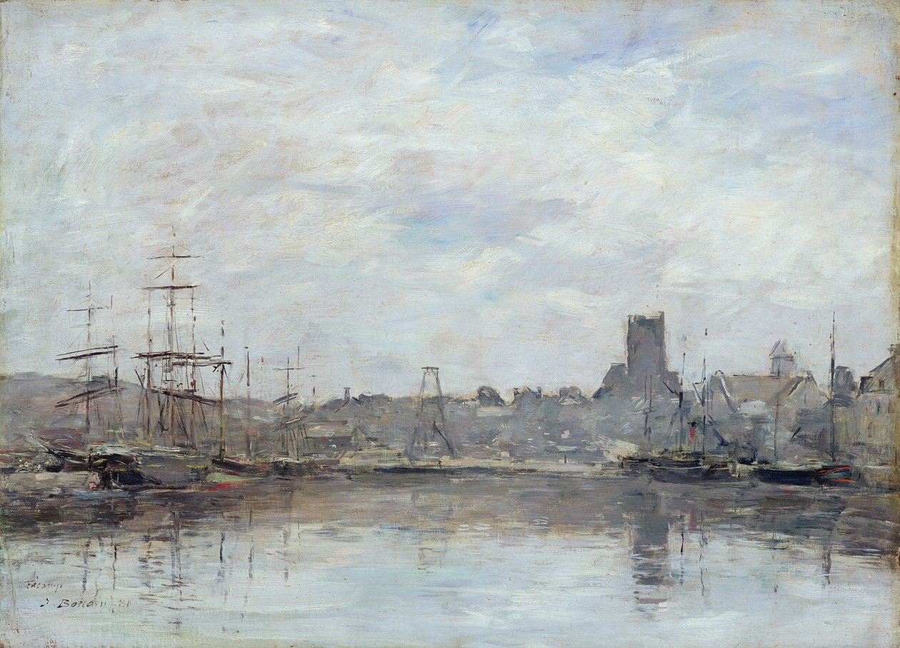 Septembermorgen: Hafen von Fécamp von Eugene Louis Boudin