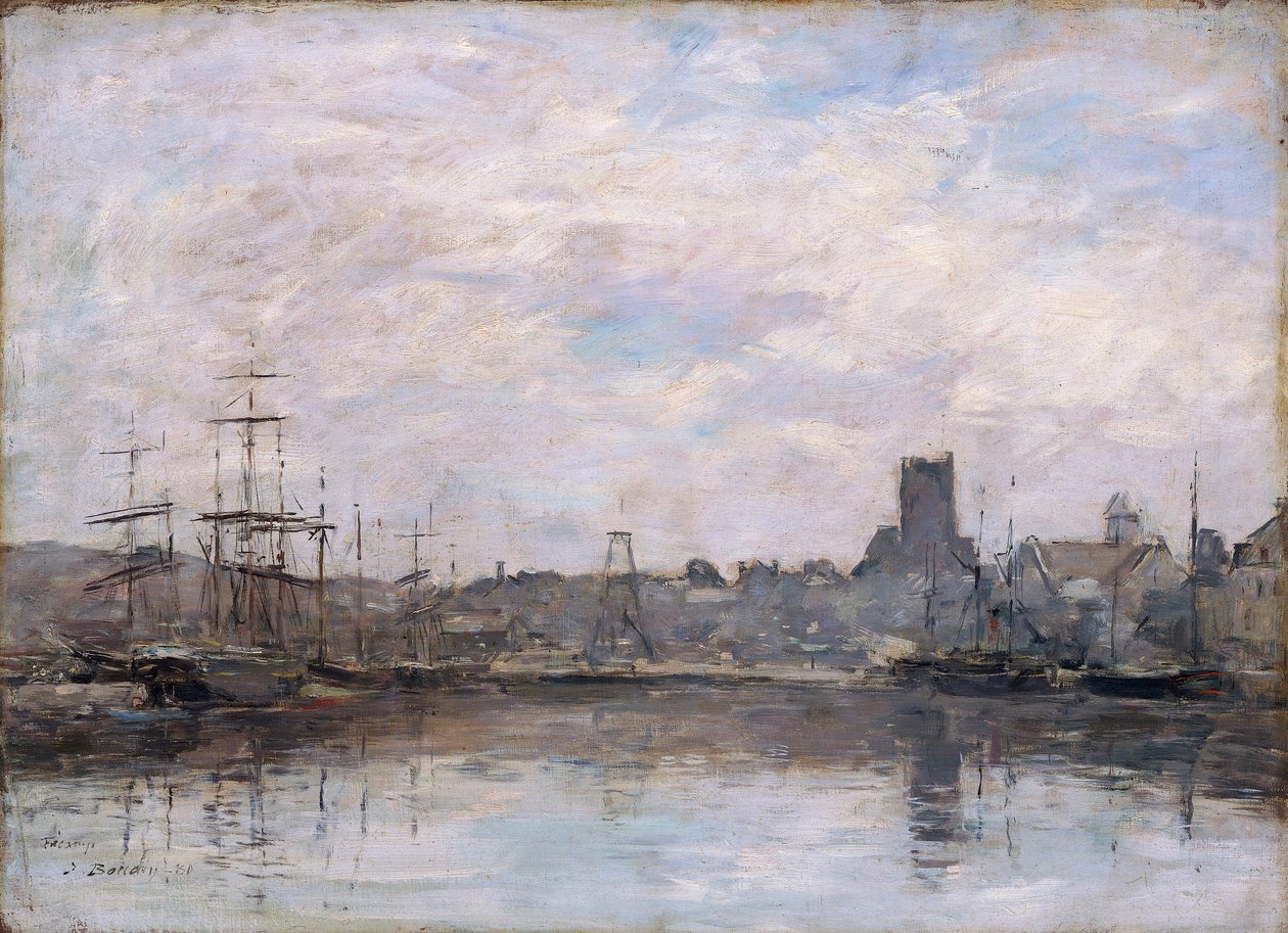 Septembermorgen: Hafen von Fécamp, 1880 von Eugene Louis Boudin