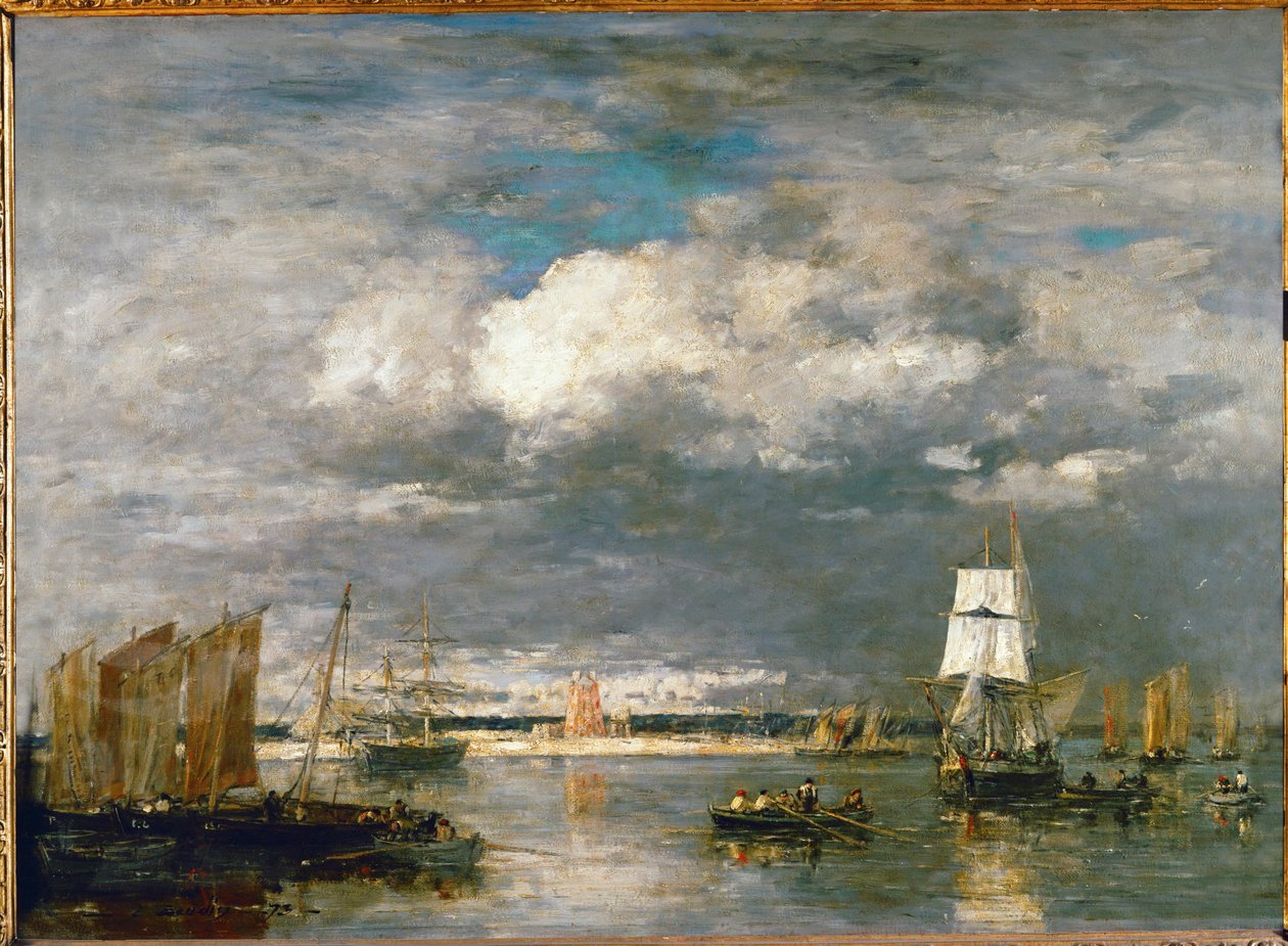 Sturm im Hafen von Camaret von Eugene Louis Boudin