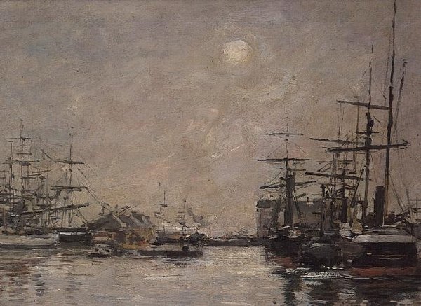 Das Becken der Barre, Le Havre von Eugene Louis Boudin