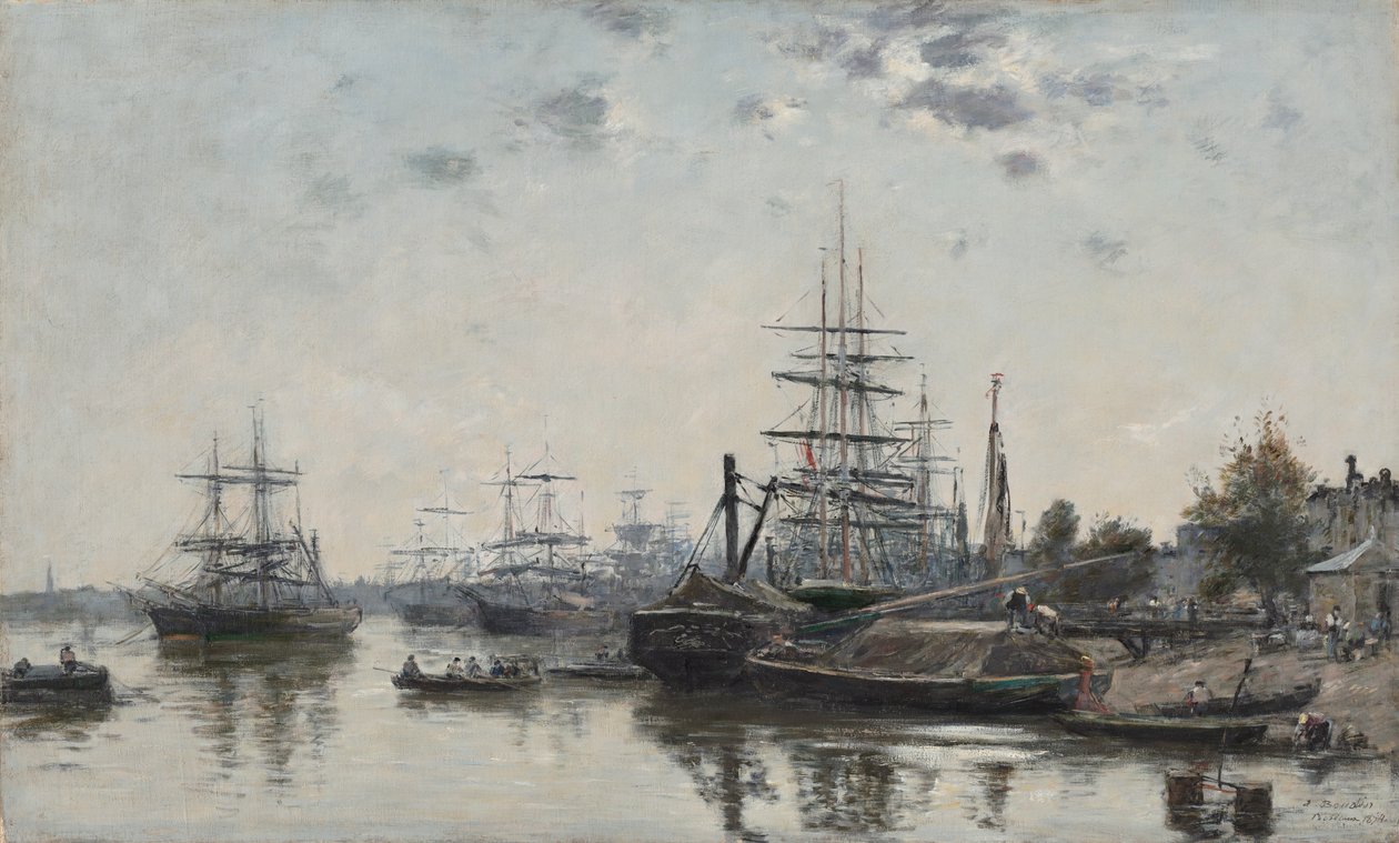 Blick auf Bordeaux vom Quai des Chartrons von Eugene Louis Boudin