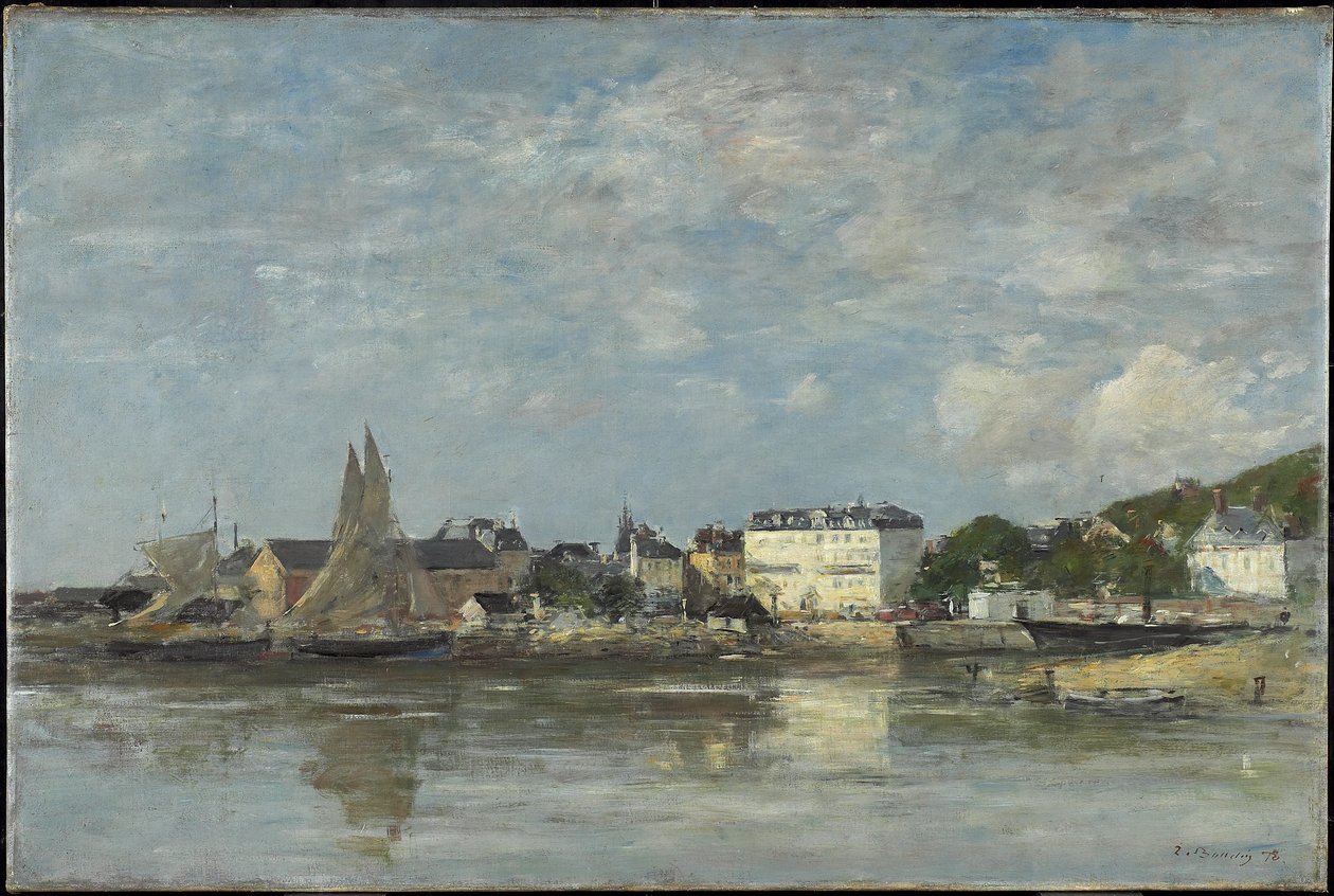 Blick auf den Hafen von Trouville von Eugene Louis Boudin