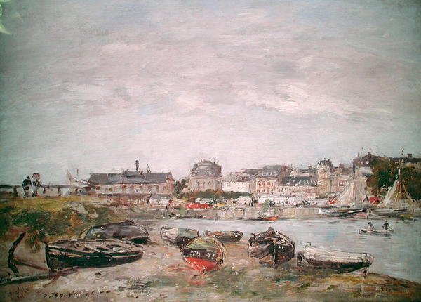 Blick auf den Hafen, Trouville von Eugene Louis Boudin