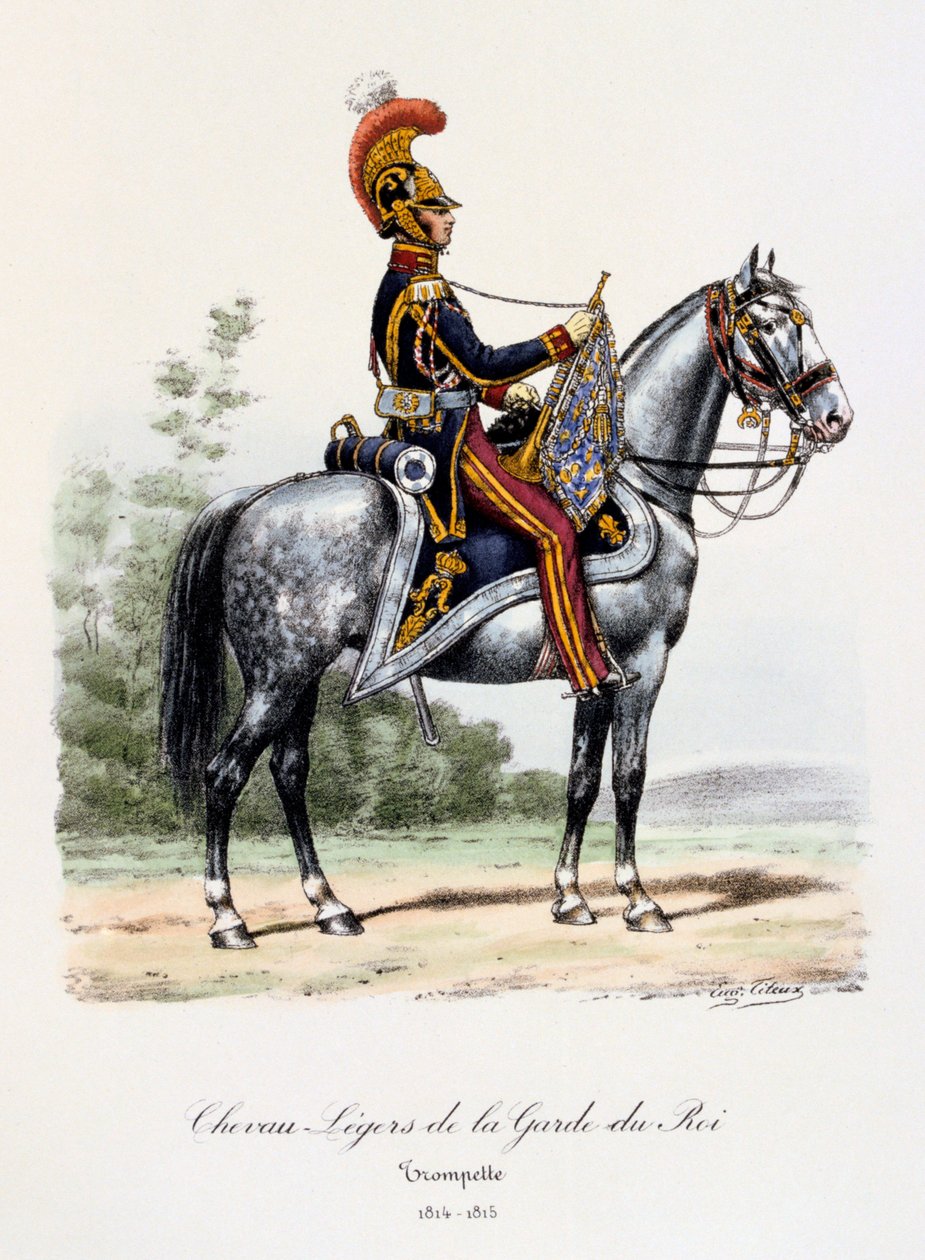 Chevau-Légers de la Garde du Roi, Trompeter, 1814-15 von Eugene Titeux