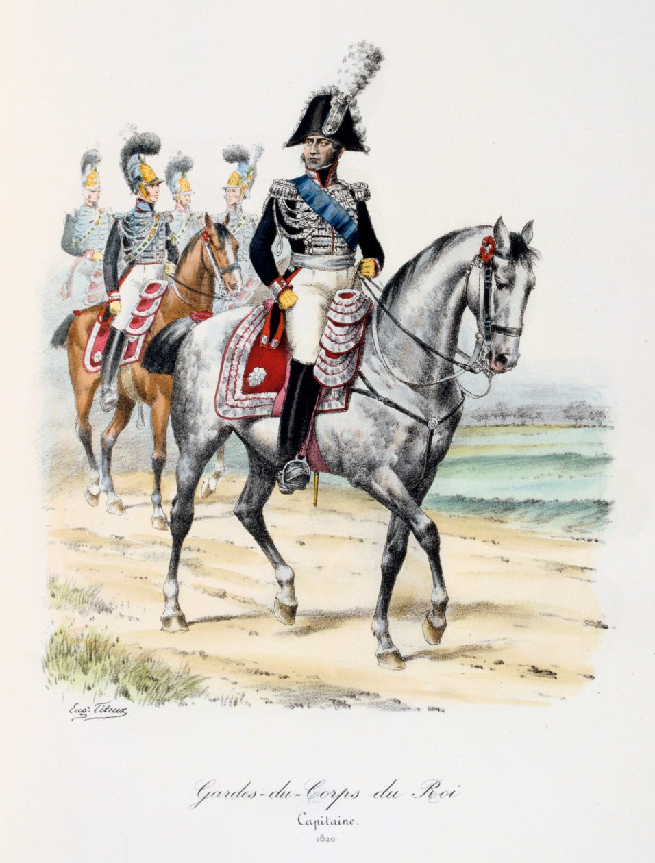 Gardes-du-Corps de Roi, Kapitän, 1820 von Eugene Titeux