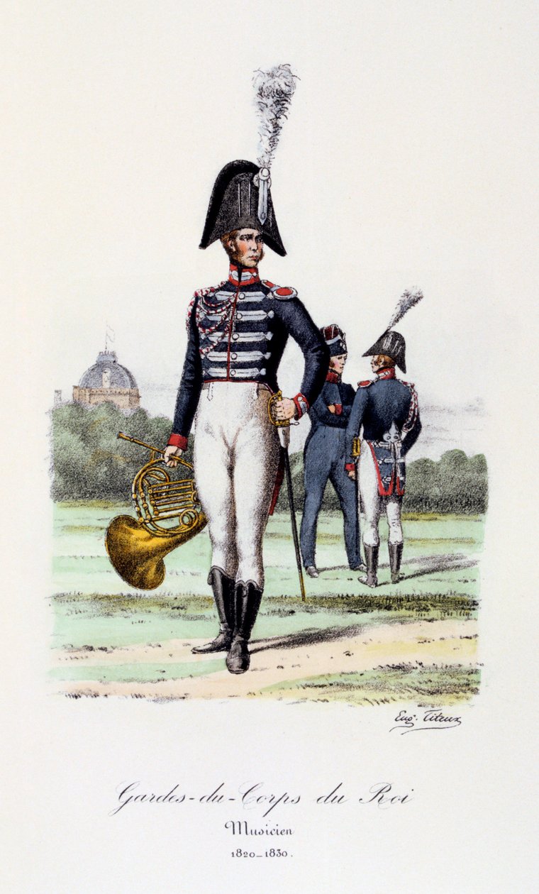 Gardes-du-Corps de Roi, Musiker, 1820-30 von Eugene Titeux